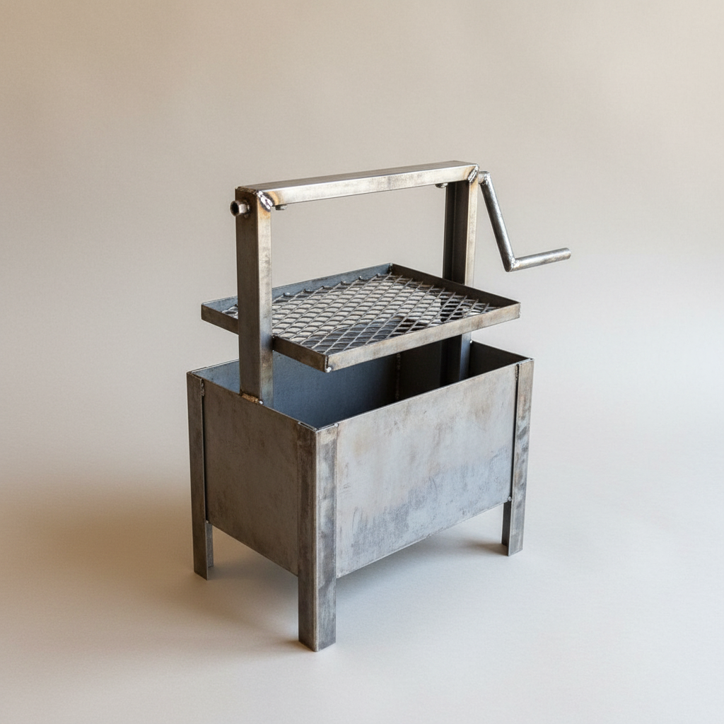 Santa Maria BBQ Grill Kit on light grey concrete background