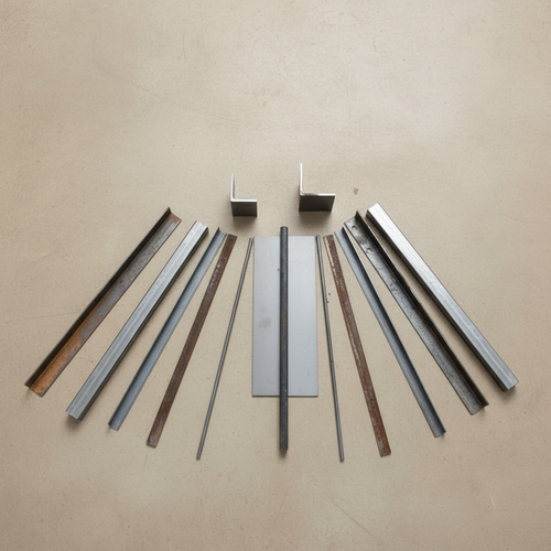 A36 Steel Bundle Pack on light grey concrete background